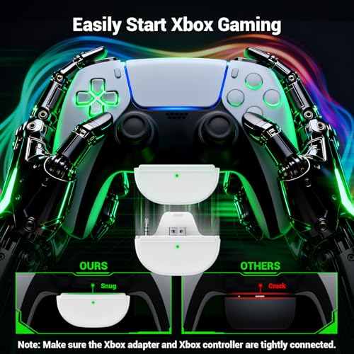 Krysenix Xbox Wireless Gaming Headset with Noise Canceling Microphone-White | For Xbox Series, PC, PS5, PS4, Mac, Switch,2.4 GHz Wireless & Bluetooth 5.4 Gaming Headphones,1200mAh Battery, 50mm Drivers - color: White