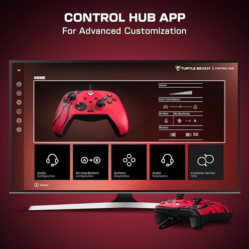 PDP Gaming Xbox Series X|S Red Bundle: REMATCH Wired Gamepad Controller & AIRLITE Wired Headset with Mic, Licensed Xbox One Gamepad, Customizable Joysticks/Triggers in App, Windows PC, Red and Black