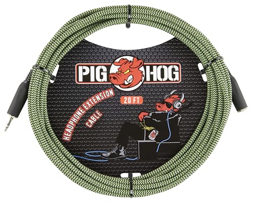 Pig Hog PHX35-20JGR Headphone Extension Cable 20ft - color: Jamaican Green