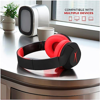 Altec Lansing - Kids Bluetooth Headphones, Wireless Over Ear - color: Blackout Classic Red
