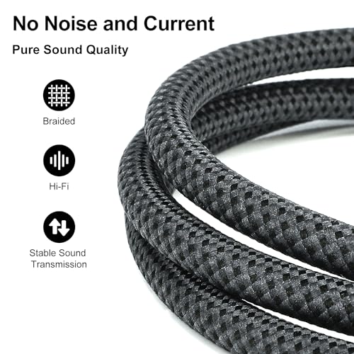 J&D USB C to 6.35 mm 1/4 inch TS Guitar Audio Cable, Audio Recording, Bass, Electronic Piano Microphone Cord Compatible with iPhone 16/17 Series, Galaxy S24/S25, 3.3 Feet - size: 3.3 Feet