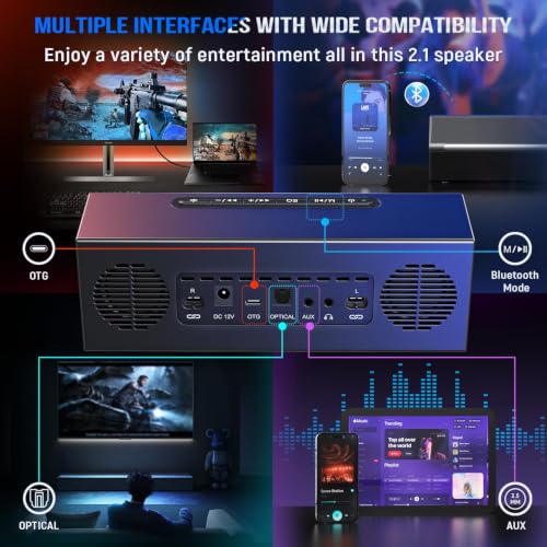 FIFINE AmpliGame A22 2.1 Gaming Computer Speakers with Subwoofer Bluetooth