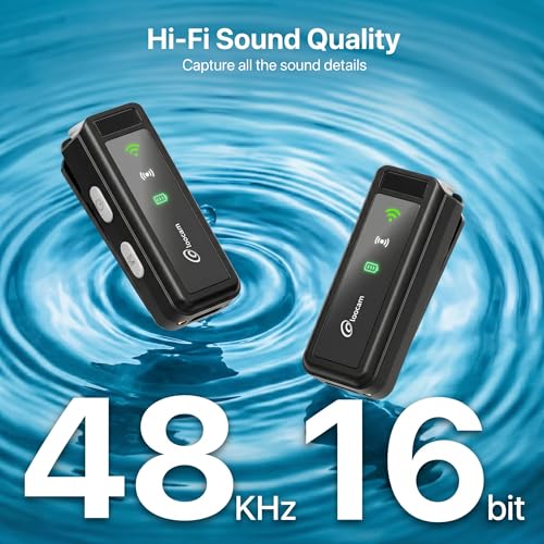 Loocam Mini Microphone for iPhone with Charging Case | Wireless Lavalier Microphone for Video, Recording, Vlog, 24h Standby, Hi-Fi Audio, Noise Cancellation, 131ft Range