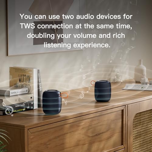 Portable Bluetooth Speaker Wireless, IP67 Waterproof Shower Speaker with HD Sound Colorful Lights TWS Pairing for Home, Party, Outdoor, Travel, Beach and Bathroom