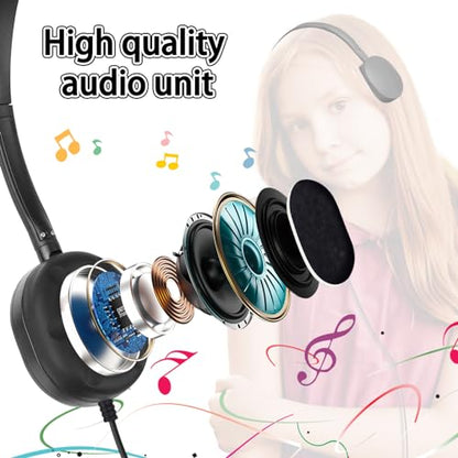 Headphones Bulk 24 Pack for Classroom School,Wholesale Earphones | Class Set for Students Teens, Adult Group Learning, Computer Lab, Library, Online Lesson and Testing 3.5mm Jack (Black) - size: 24 Pack Black