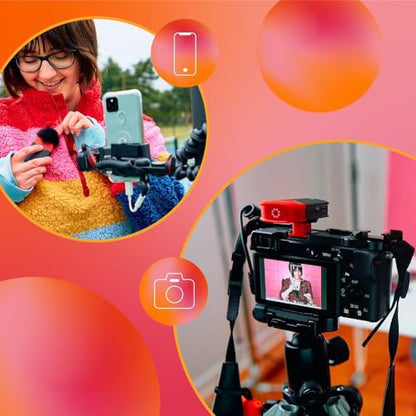 Joby Wavo Air 2.4Ghz Wireless Microphone System with Two Transmitters Designed Mounting System, Vlogging, Filmmaking, Interview, Smartphone, Camera