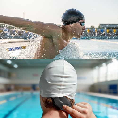 Bone Conduction Swimming Headphones, IPX8 Waterproof Open-Ear Headphones | 32GB MP3 Player & Bluetooth 5.4 & FM Radio, Underwater Headphones for Swimming, Compatible with Tayogo T6 transmitter