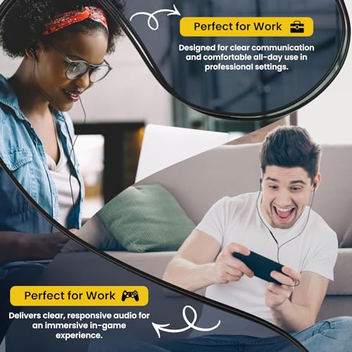 Samsung Earbuds Stereo Headphones 3.5mm compataible with Samsung Galaxy S10 S10e S9 S8 Plus A31 A71 Wired Earphones - with Microphone and Volume Buttons (Black)