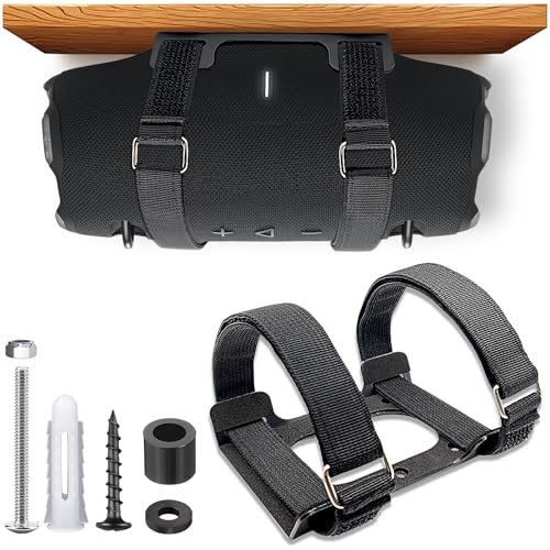 Metal Wall Mount compatible for jbl Xtreme 5,4 Speaker for Jet Ski/Boat | secure holder durable Bracket with adjustable strap for jbl xtreme3,2 for Ceiling,PWC's,Snowmobile (black)