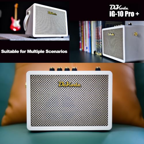 DeKode iG-10Pro+ 10W Portable Electric Guitar Amplifier | Built-in Reverb & Delay, BT Connection, OTG Recording, Headphone Out, USB Charging, Ideal for Beginner & Pro Guitar Practice