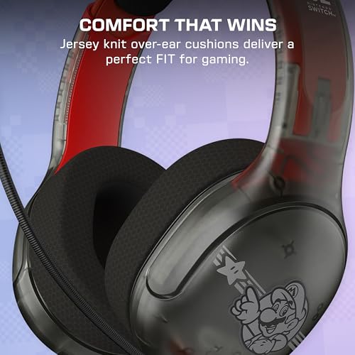 Turtle Beach Airlite Fit Wired Gaming Headset Mario Star, Nintendo Switch 2 | Also works with Nintendo Switch OLED, Flip-to-Mute Mic, Comfortable Ear Cushions, 40mm Speakers, Lightweight, Mario Star - color: Mario Star