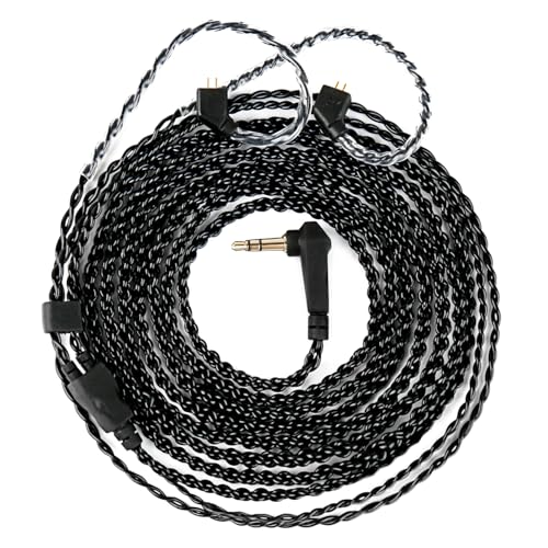 2 Meter TFZ-Pins in Ear Monitor Cable KBEAR KS1 IEM Extension Headphone Cable Cords for CCZ Melody/DC01 PRO/MC02/DC02/DC03/NC01/KS2/Storm, CCZ 4N OFC Silver-Plated Wire (Inky, TFZ-Pin, 3.5mm Plug) - size: TFZ-Pins 3.5mm, style: 2M long