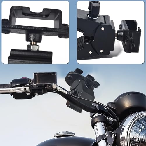 HYS HT &Microphone Clamp Mount Holder - Quick Release for CB Radio, Marine Radio, Walkie Talkie, Police Scanner (BC125AT SR30C BCD325P2 SDS100) , Speaker Mic | w/ Belt Clip & Knob - style: HYSZ10A