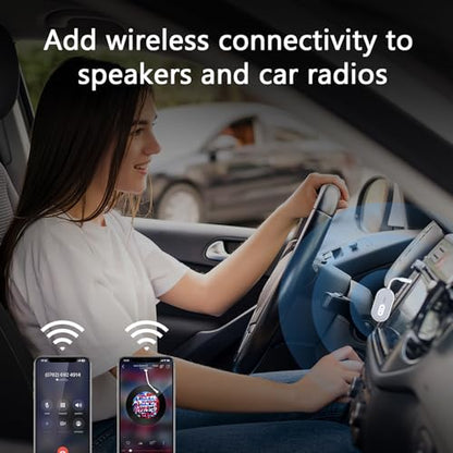 Bluetooth 5.3 Adapter for Airplane, Bluetooth Transmitter Receiver for 2 AirPods or BT Devices, Low Latency, Audio Adpater with 3.5mm Jack & RCA Cable for TV PC Gym Switch Car/Home Stereo