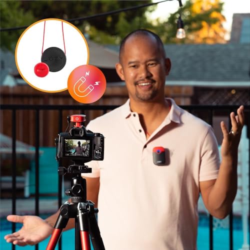 Joby Wavo Air 2.4Ghz Wireless Microphone System with Two Transmitters Designed Mounting System, Vlogging, Filmmaking, Interview, Smartphone, Camera
