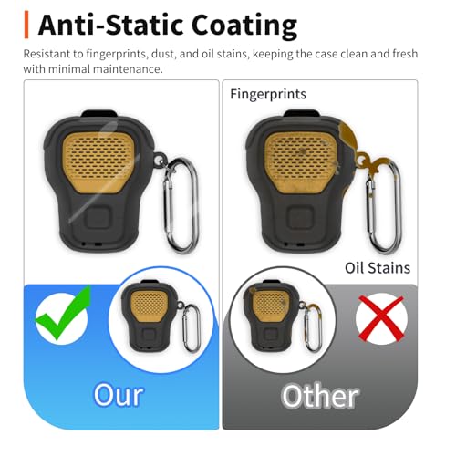 for DEWALT Wearable Bluetooth Speaker Case (Updated Version) – Soft Silicone Protective Cover,Dustproof Shockproof Anti-Scratch Sleeve for DEWALT Wearable Speaker,Black