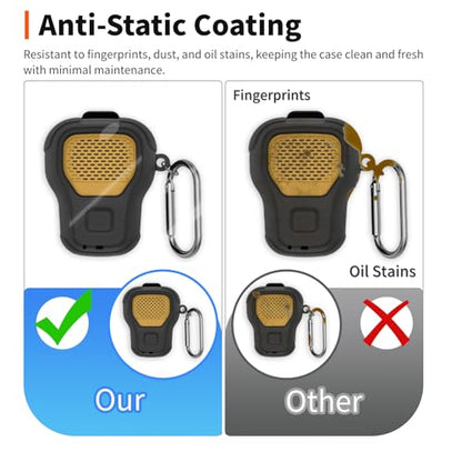 for DEWALT Wearable Bluetooth Speaker Case (Updated Version) – Soft Silicone Protective Cover,Dustproof Shockproof Anti-Scratch Sleeve for DEWALT Wearable Speaker,Black