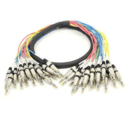 Seismic Audio - SASRT-16x5 - 16 Channel TRS 1/4" Snake Cable - 5 Feet - size: 5 Foot - 16 Channel
