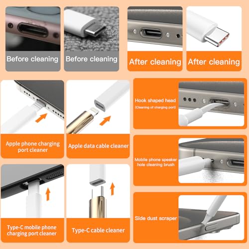Phone Cleaning Kit Laptop Cleaner,Keyboard Cleaning Kit for Computer PC MacBook,32-in-1 Multi-Functional Electronics Cleaning Brush Tool for AirPod iPad iPhone Pro TV Screen Earbuds Camera Monitor