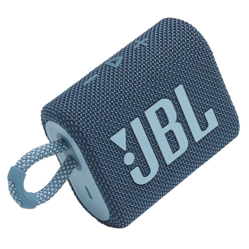 JBL Go 3 - Portable Mini Bluetooth Speaker, big audio and punchy bass, IP67 waterproof and dustproof, 5 hours of playtime, speaker for home, outdoor and travel (Blue) - color: Blue, style: GO3