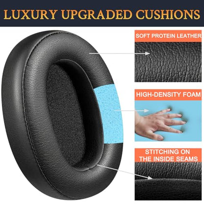 SOULWIT Earpads for Sony WH-XB900N (Not Fit WH-XB910N) - Black | Also for WH-CH710N/WH-CH720N/WH-RF400/MDR-RF895RK Headphones - color: Black