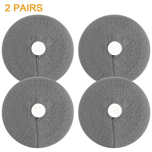 Earpads Sweater Cover Protectors with Knit Fabric for Beats Solo 3/2, Solo HD/Mixr/EP Headphones and Other Headsets with 1.57-3.14 Inch Ear Cushions [ 2 Pairs ] (Grey)