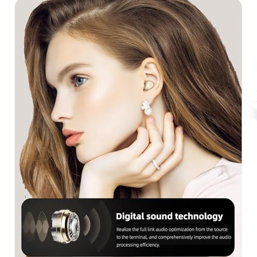 Xmenha Invisible Small Mini Earbuds Sleep Wireless Bluetooth for Small Ears Tiny Discreet Low Profile Hidden Earbuds for Work Sleep Ear Buds Invisible Headphones Black - color: Black