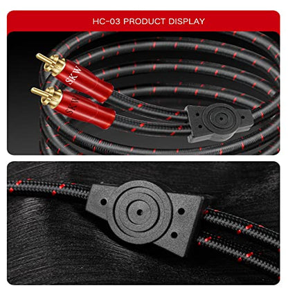 SKW 3.5MM to 2RCA Audio Stereo Cable Entry Level HC Series Cable 3.2ft/1M - size: 3.2ft (1m)