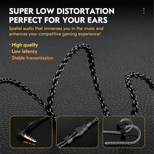 H HIFIHEAR CCZ DC03 IEM Earphones Gaming Earbuds, Gun, with Mic - color: Gun, size: 3.5mm, with Mic