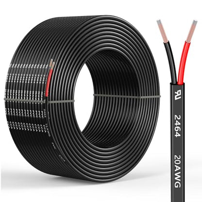 20 Gauge 2 Conductors 16.4FT Electrical Wire 2x0.52mm² - size: 16.4FT, style: 20AWG