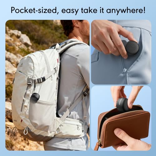 Mini Bluetooth Speaker, Tiny Gifts with TWS Pairing, Small Bluetooth Speaker for Outdoor and Indoor, Built-in Mic(Black) - color: Black, style: mini