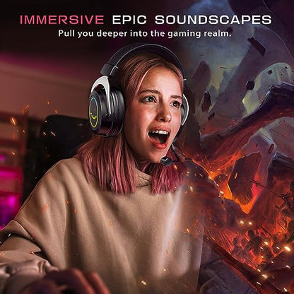 FIFINE Gaming Headset and USB Dynamic Microphone,Over-Ear Headset with Passive Noise Canceling,3.5mm Audio Jack,for Switch,RGB Mic for PC,with Tap-to-Mute Button,for Streaming,Podcast,Twitch(H3+K658)