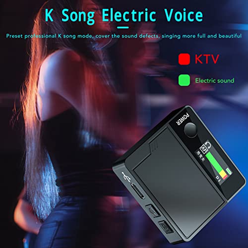 Mini Sound Changer Voice Changer, 1 Click Voice Beauty Live Sound Changer with Professional K Song Mode, Live Sound Changer for Android OS Live Streaming Karaoke