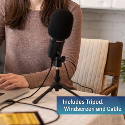 Zoom Zum-2, Podcast USB Microphone, Windscreen, USB Cable, for Recording, Podcasts, Music, Voice-Overs, Gaming, YouTube, Twitch, & Discord