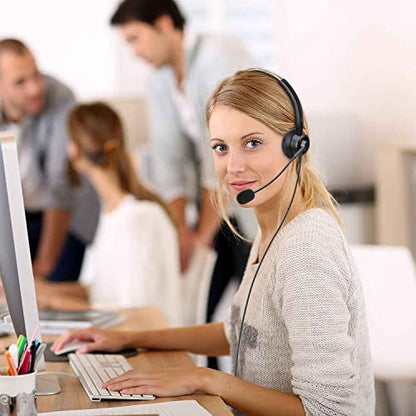 Callez Phone Headsets RJ9 with Noise Cancelling Mic for Polycom VVX Phones | Office Telephone Headset, Works with Polycom VVX201 VVX250 VVX350 VVX311 VVX310 VVX400 VVX410 VVX411 VVX500 Landline Phones