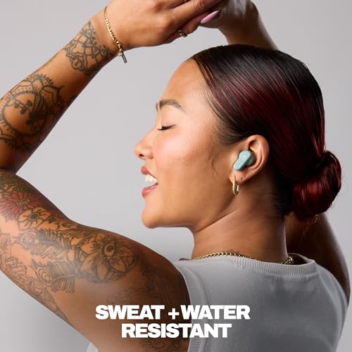 Skullcandy Dime Evo Wireless Earbuds with Clip-Anywhere Case - Preppy Sage | In-Ear Fit, Noise Isolating, 36 Hours Battery, Microphone for iPhone Android, Easy Clip-On Design, Travel, Commuting - color: Preppy Sage