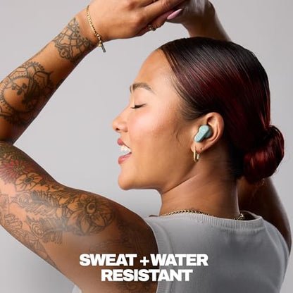 Skullcandy Dime Evo Wireless Earbuds with Clip-Anywhere Case - Preppy Sage | In-Ear Fit, Noise Isolating, 36 Hours Battery, Microphone for iPhone Android, Easy Clip-On Design, Travel, Commuting - color: Preppy Sage