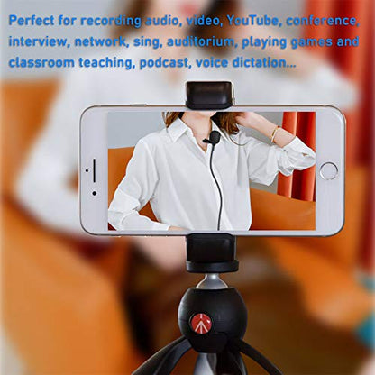 EXMAX Wired Collar Microphone Lavalier Micophone Lav Mic Clip for ATG-100T EXD-101 EXD-6824 Wireless Tour Guide System Transmitter Voice Amplifier Teaching Conference Training 3.5mm Lapel Microphone
