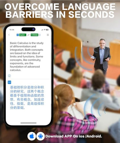 AI Wireless Earbuds, Noise Cancelling & Real-Time Translator | Real-time translator supports 150+ languages, advanced noise cancelling & sound optimization, comfortable fit.