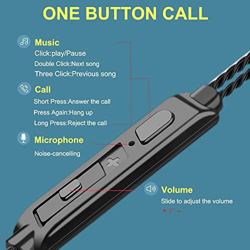 Cianyyee 6Pack Earbuds Headphones Wired with Microphone，in-Ear Earbuds,Noise Isolating,Powerful Heavy Bass, Earphones Compatible with iPhone, iPod, iPad, MP3, Laptops, and Most 3.5mm Jack | Earphones Noise Isolating,Powerful Heavy Bass,Compatible with iPh