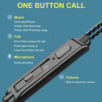 Cianyyee 6Pack Earbuds Headphones Wired with Microphone，in-Ear Earbuds,Noise Isolating,Powerful Heavy Bass, Earphones Compatible with iPhone, iPod, iPad, MP3, Laptops, and Most 3.5mm Jack | Earphones Noise Isolating,Powerful Heavy Bass,Compatible with iPh