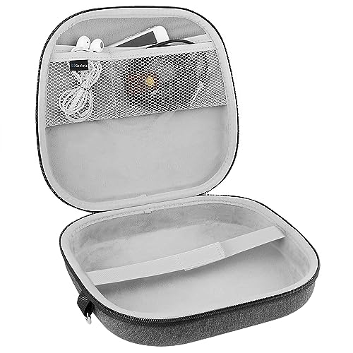 Geekria Shield Headphones Case Compatible with HyperX Cloud Stinger S, Cloud Flight Gaming and More, Replacement Hard Shell Travel Carrying Bag with Cable Storage (Dark Grey)