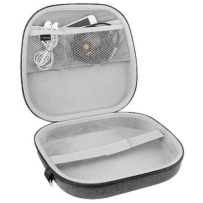Geekria Shield Headphones Case Compatible with HyperX Cloud Stinger S, Cloud Flight Gaming and More, Replacement Hard Shell Travel Carrying Bag with Cable Storage (Dark Grey)