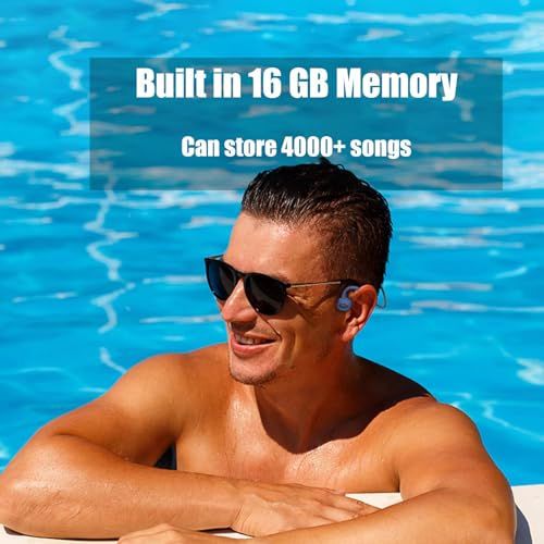 Bone Conduction Wireless Earbuds Bone Conduction Headphones Open Ear Headphones Underwater Headphones For Swimming Swimming Headphones Built-In Mic Sports Headset With 16G Memory Swimming red - color: Red