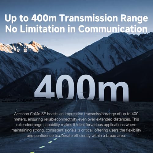 Accsoon Como SE Wireless Headset Intercom System 5-Person Full Duplex 1312ft Team Communication Group Talk, 30+Hour Battery Life