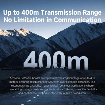 Accsoon Como SE Wireless Headset Intercom System 5-Person Full Duplex 1312ft Team Communication Group Talk, 30+Hour Battery Life