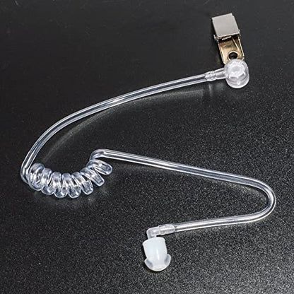 Replacement Clear Acoustic Coil Tube for Retevis Walkie Talkie Earpiece Two Way Radio Headset, Pack of 3
