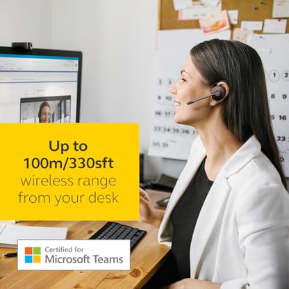 Jabra Engage 75 SE (Second Edition) Wireless Headset, Convertible – Telephone Headset with Industry-Leading Wireless Performance, Advanced Noise-Cancelling Microphone, All Day Battery Life - Black - style: Convertible