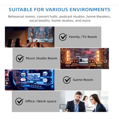 4 Pack Sound Proof Foam Panels |48"×24"×2" Quick-Recovery Soundproof Wall Panels | High Density Sound Dampening Panels for Home Studio (Black) - color: 4Pack Black