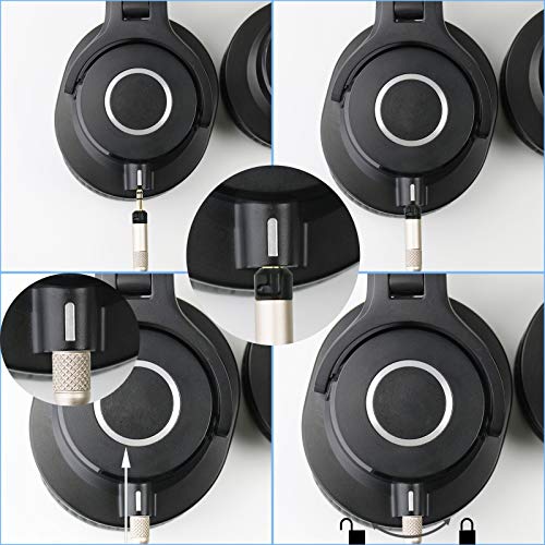 NewFantasia Replacement Upgrade Cable for Audio Technica ATH-M50x, ATH-M40x, ATH-M70x Headphones 1.5meters/4.9ft - size: 1.5m